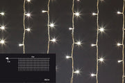 Tenda Luminosa Natalizia Luci Led Natale Prolungabile Flash Esterno 4x0.5 mt Numero Led: 160, Temperatura di colore: Luce Calda - Flash