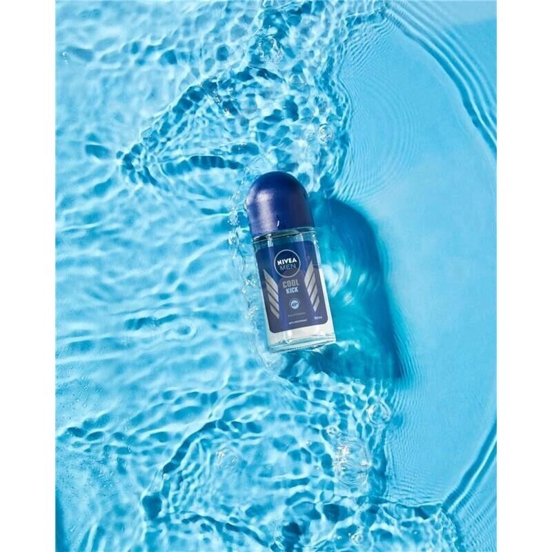 NIVEA MEN DEODORANTE UOMO COOL KICK ROLL- ON ANTITRASPIRANTE REGOLA LA TRASPIRAZIONE PER 48H 50 ML
