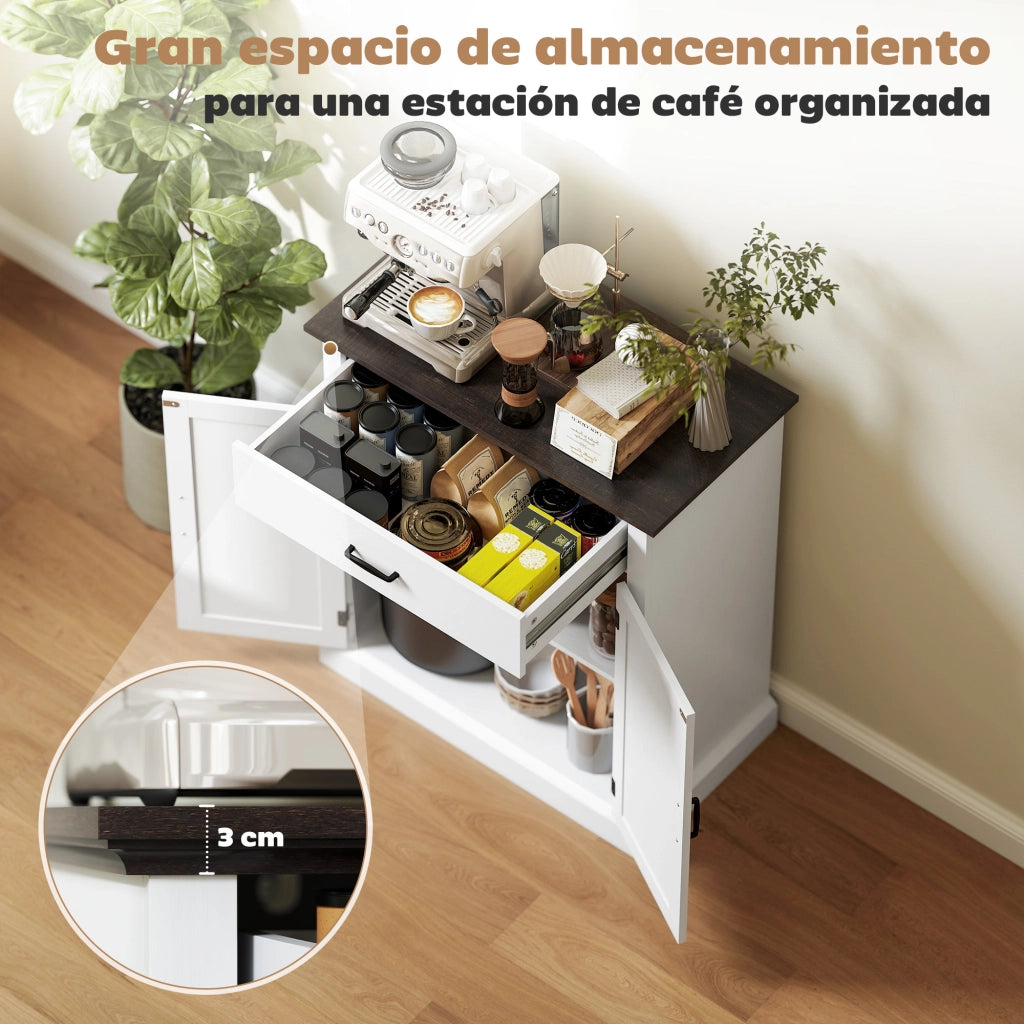 Mobile Ingresso con 2 Ante 1 Cassetto ¨C Xylo ¨C Bianco 75,2x40x91,5 cm