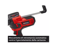 Pistola per silicone a batteria Einhell TE-SG 18/10 Li-Solo cartucce 310ml 2000N