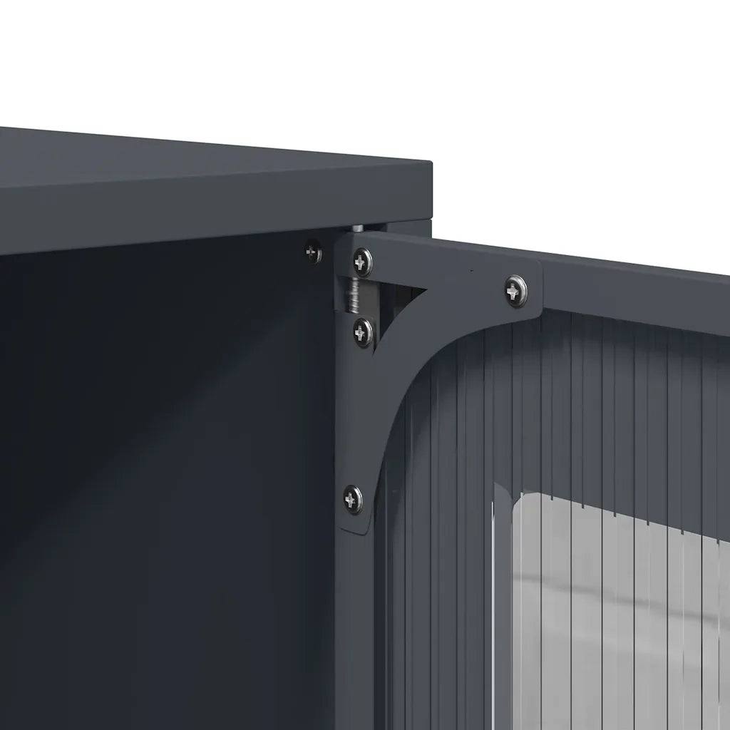 Comodino Antracite 36x39x60,5 cm in Acciaio Laminato a Freddo 853328