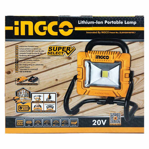 Faretto led da lavoro 20 V a batteria Nudo da 900 a 1800 lumen Ingco CWLI2025