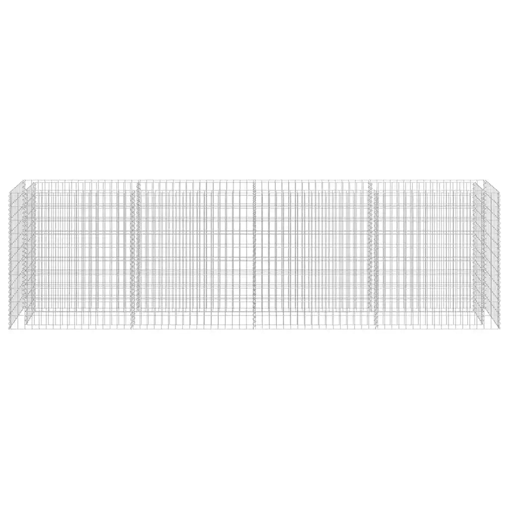 Gabbione Letto Rialzato in Acciaio Zincato 360x50x100 cm cod mxl 54012