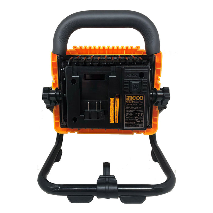 Faretto led da lavoro 20 V a batteria Nudo da 900 a 1800 lumen Ingco CWLI2025