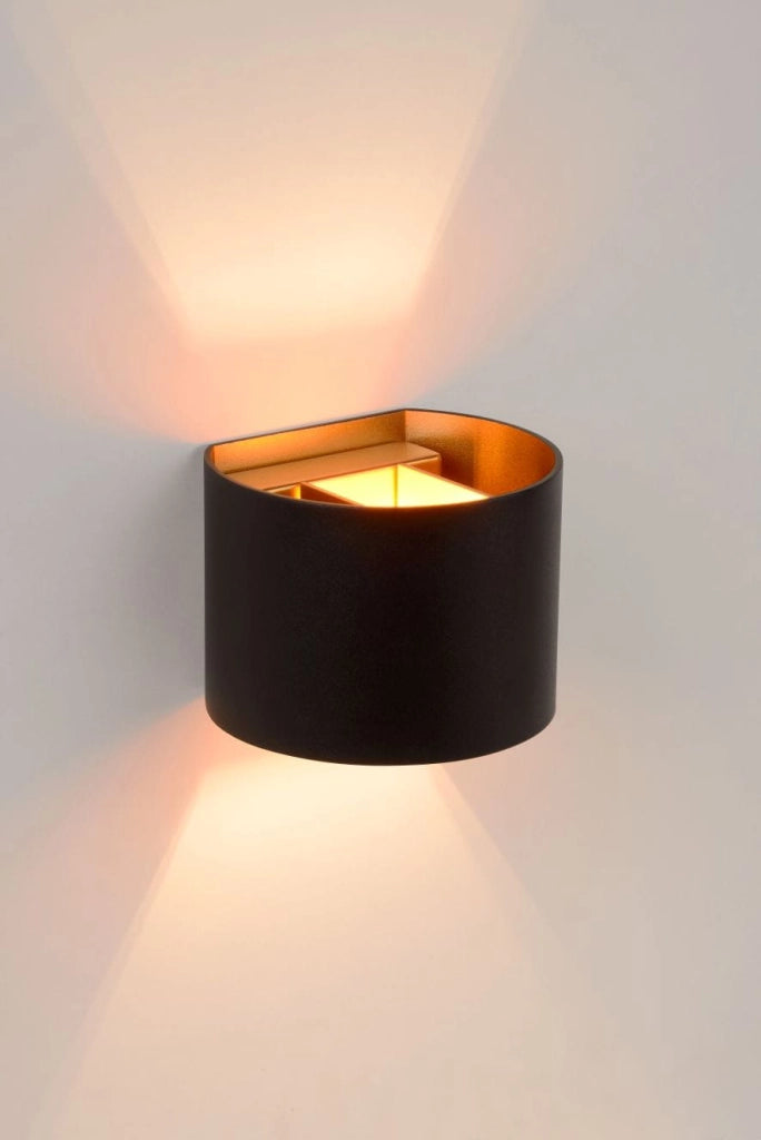 Lucide XIO applique in alluminio nera oro G9 LED 4W 2700K