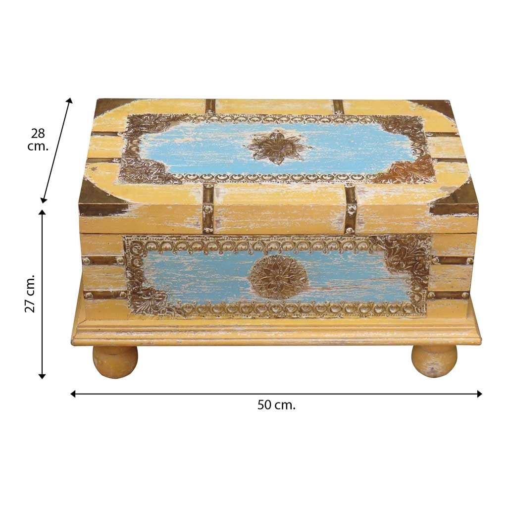 Baule in legno marrone 50x28x27h