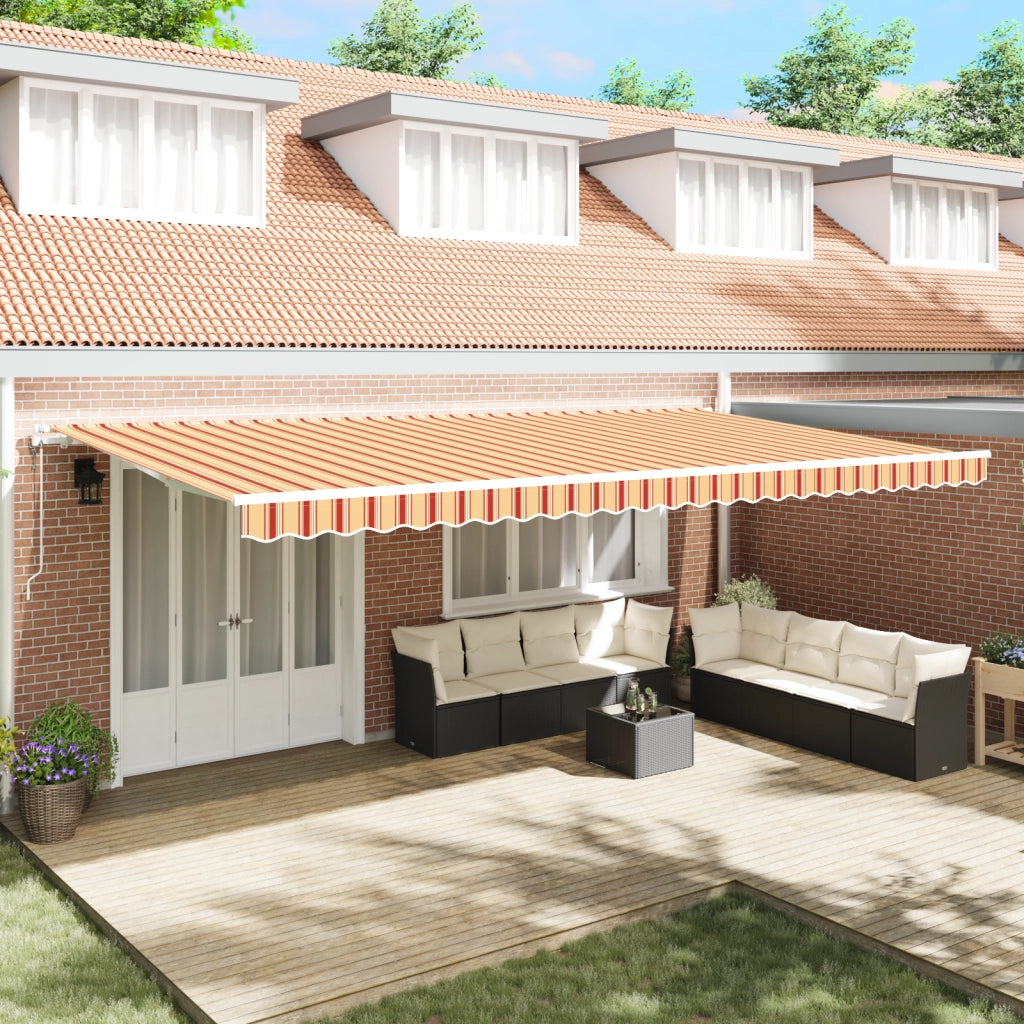 Tenda Retrattile Automatica Gialla e Arancione 600x350 cm