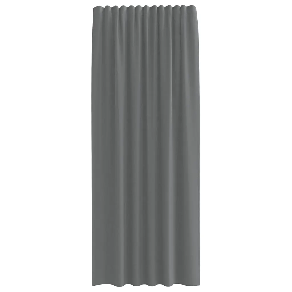Tende in Voile con Tasche per Aste 2 pz Grigio Scuro 4102183