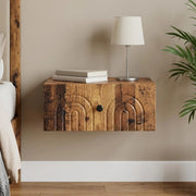 Mobiletto da notte a muro Legno antico 49 x 34,5 x 20 cm 898121