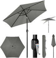 WOLTU Ombrellone da Giardino, Ombrellone da Spiaggia Grande con Manovella, Ombrellone da Esterno, Protezione UV per Terrazza, Mare, Piscina