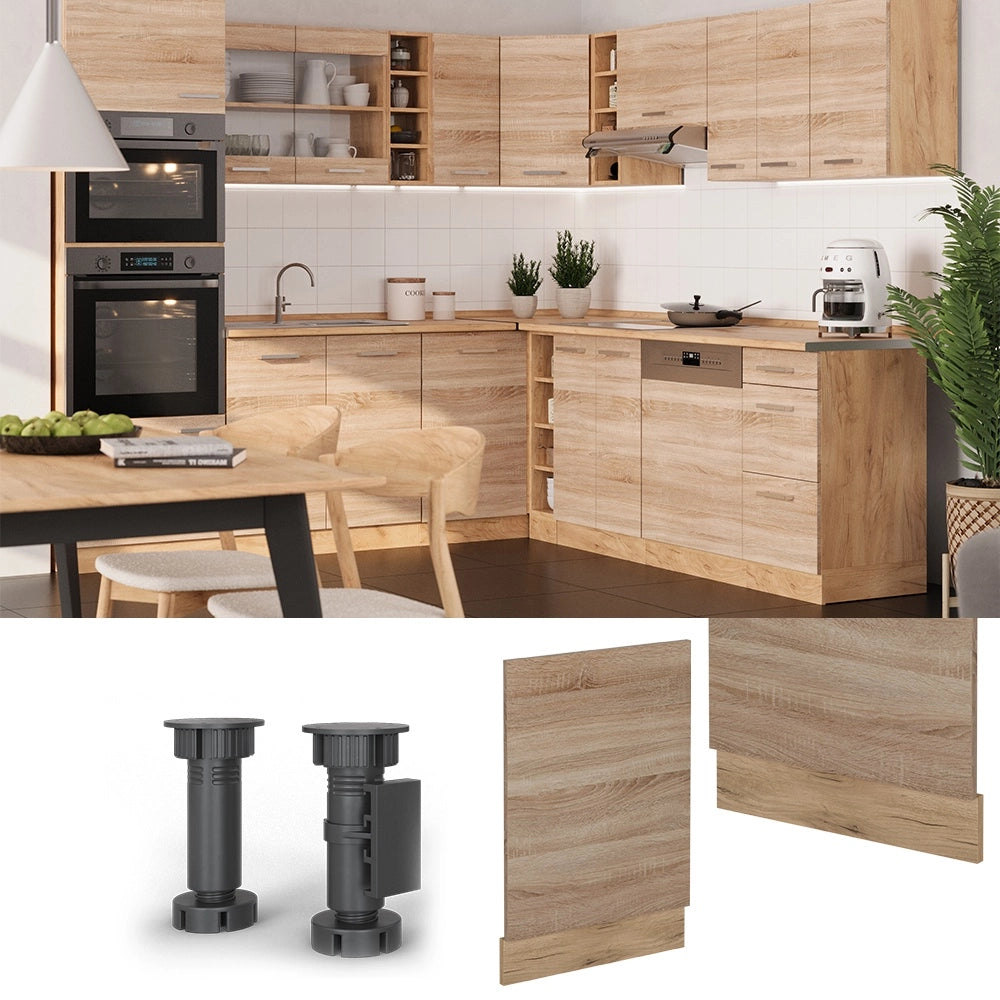 Pannello frontale R-Line Sonoma/Rovere dorato 45 cm senza piano di lavoro Vicco