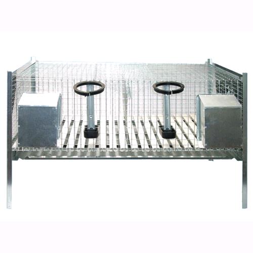 Gabbia Per Conigli Doppia Anti Topo In Lamiera Zincata 100X55Xh.70Cm.  -360.01