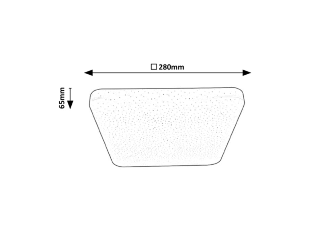 Plafoniera LED quadrata 28cm 12W bianca Lucas Rabalux
