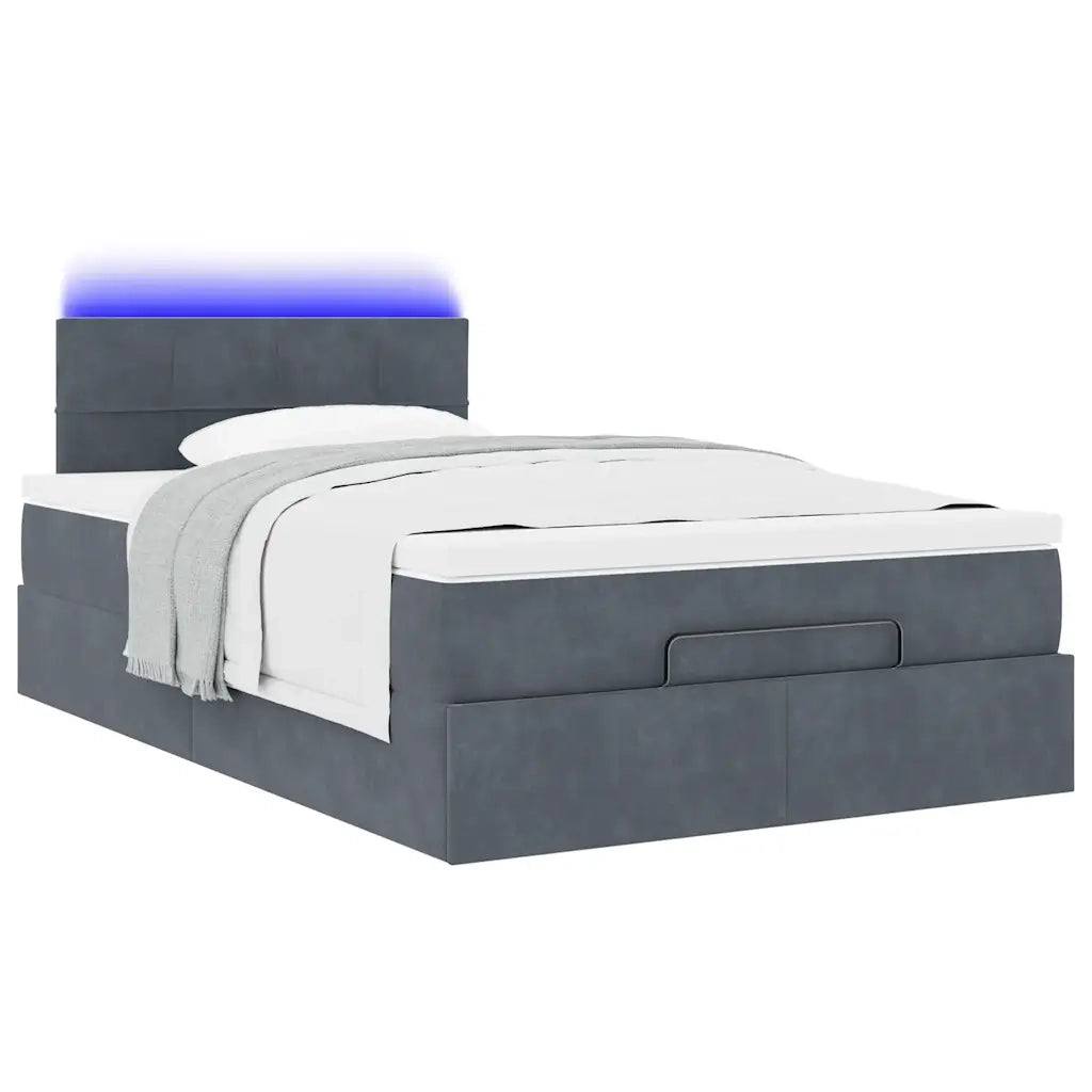 Struttura Letto Pouf con Materasso 120x200 cm Velluto 3312615