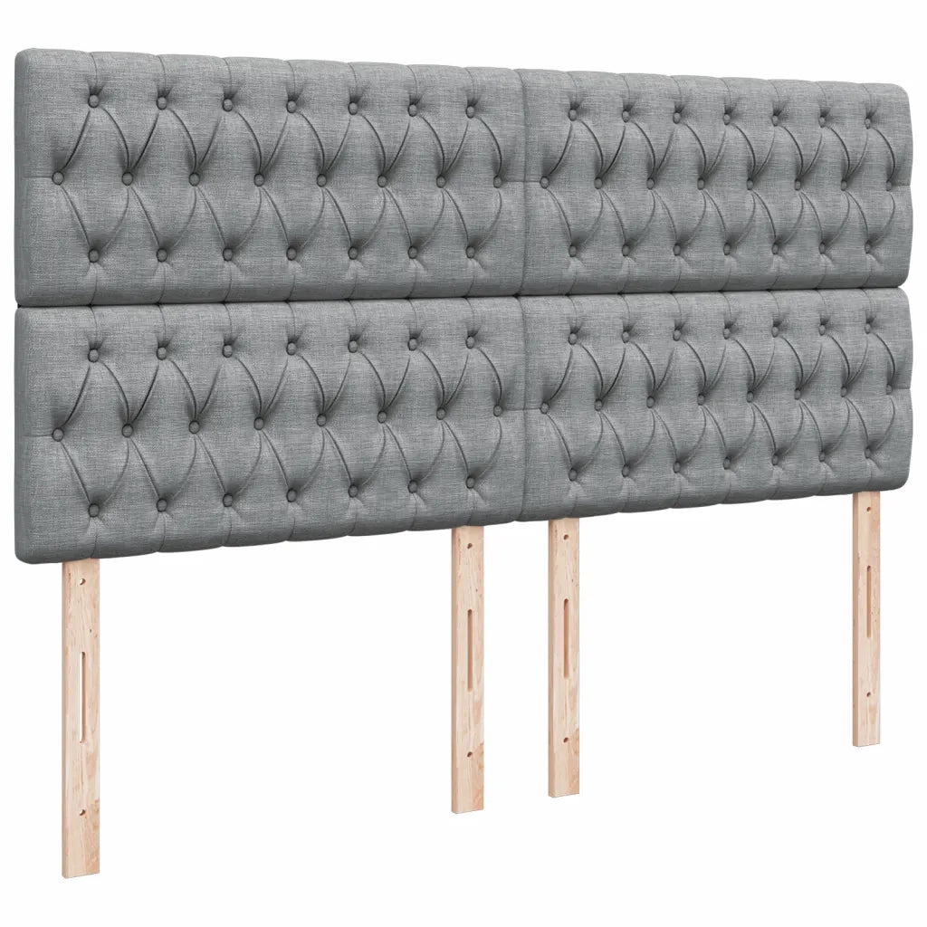 Giroletto a Molle con Materasso Grigio Chiaro180x200 cm Tessuto 3291366