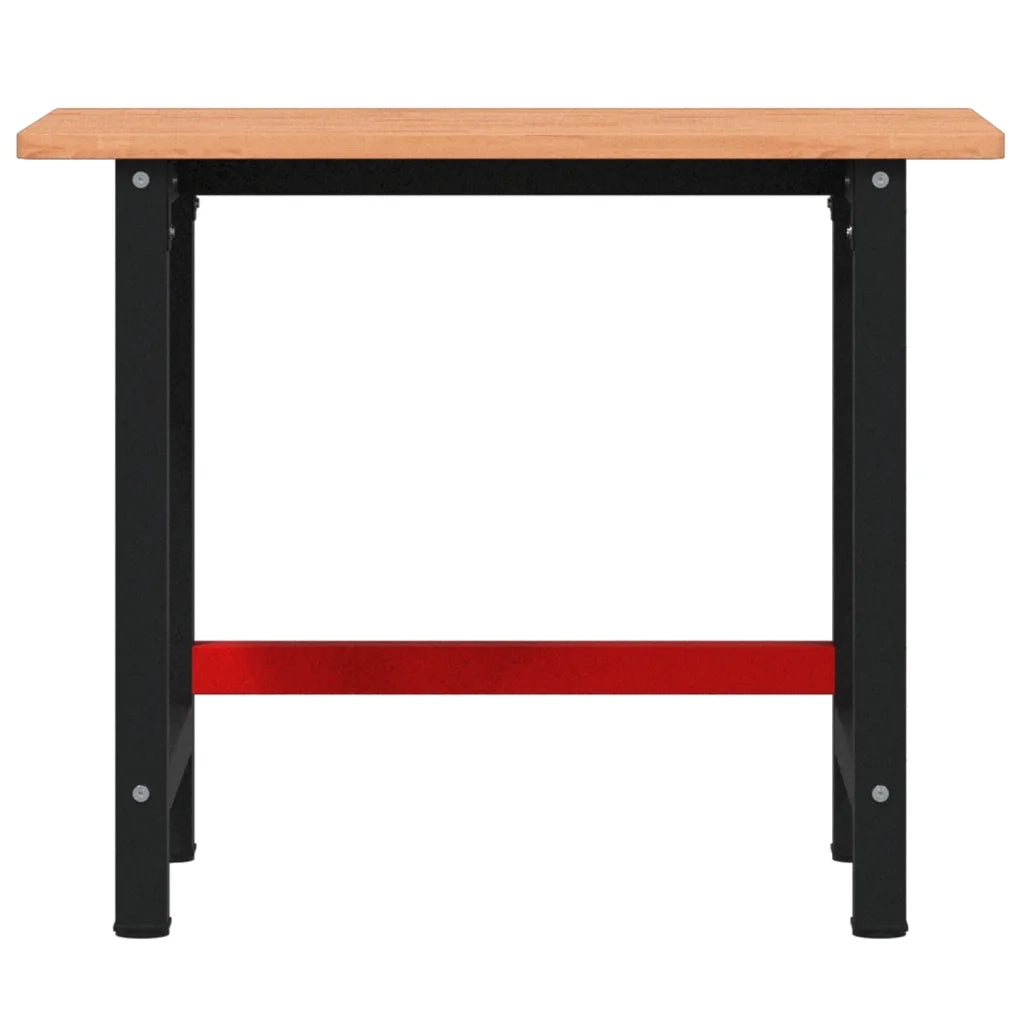 Banco Lavoro 100x60x81,5 cm Legno Massello Faggio Rettangolare