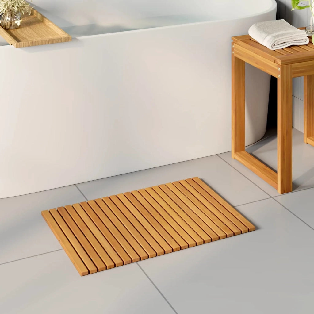 Tappeto da bagno Marrone 60 x 40 cm Legno di Acacia Massello 42025251