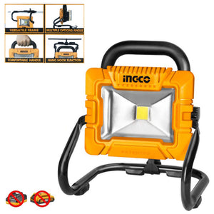 Faretto led da lavoro 20 V a batteria Nudo da 900 a 1800 lumen Ingco CWLI2025