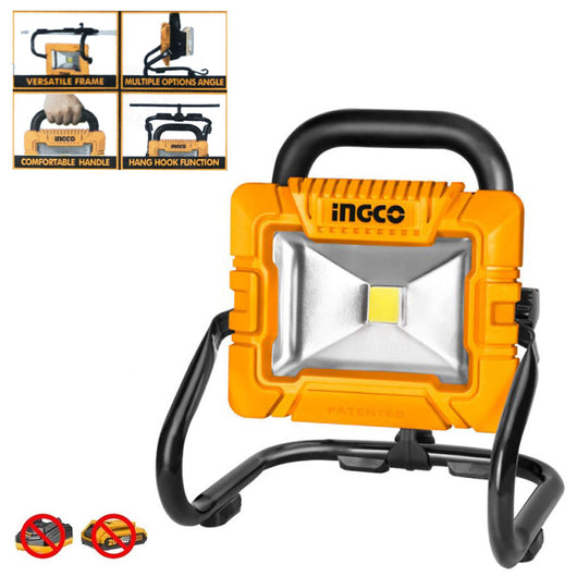 Faretto led da lavoro 20 V a batteria Nudo da 900 a 1800 lumen Ingco CWLI2025