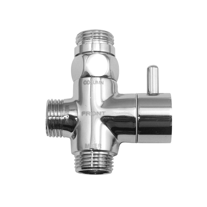 Deviatore universale a due vie in ottone con riduttore m/f