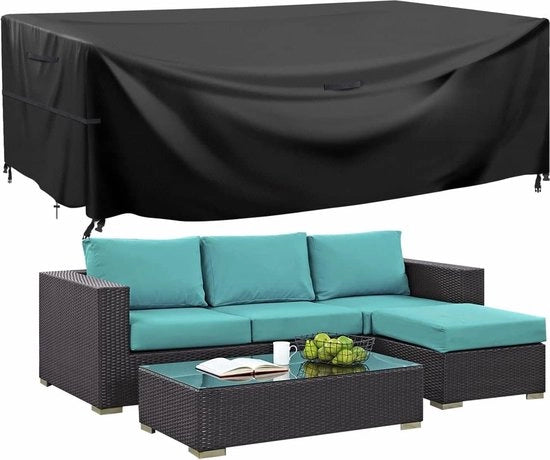 Copertura per arredamento esterno, impermeabile, resistente al vento, UV e polvere, tessuto Oxford, per outdoor, divano, tavolo, set di arredamento, 200 x 165 x 80 cm