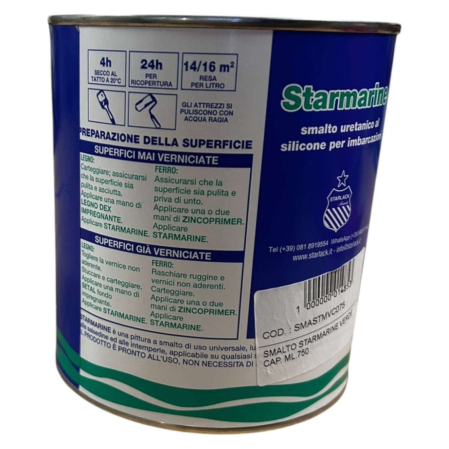 SMALTO PROFESSIONALE STARMARINE COLORE VERDE CAPRI  750ML