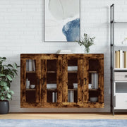 Armadietti a Parete 2 pz Rovere Fumo in Legno Multistrato 3197942