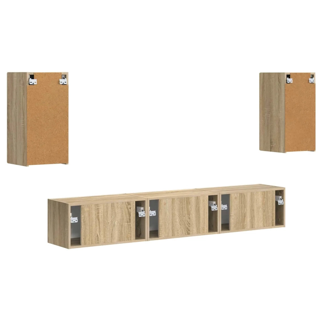 Set mobile TV 5 pcs Rovere Sonoma Legno multistrato