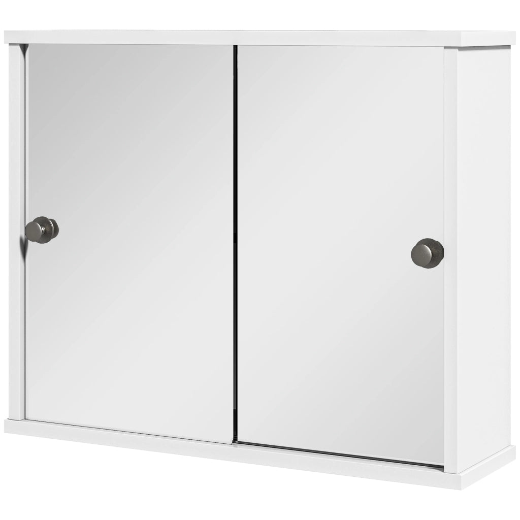 Armadio da bagno con specchio e ripiano ¨C zephmum ¨C 55x15x45 cm bianco