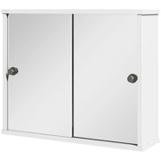 Armadio da bagno con specchio e ripiano ¨C zephmum ¨C 55x15x45 cm bianco
