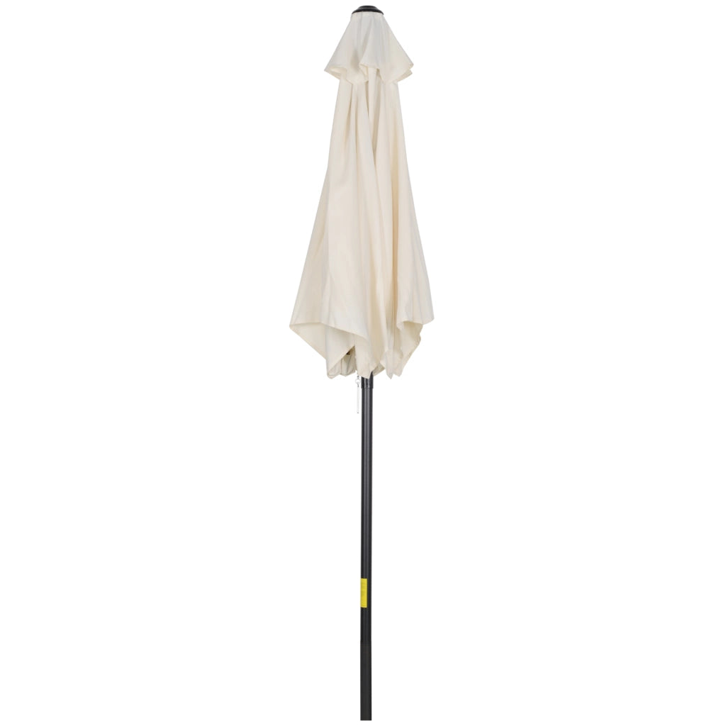 Ombrellone da Giardino Rotondo 2m ¨C zephmum ¨C Alluminio Poliestere Crema