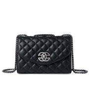Borsetta piccola da donna in vera pelle nera