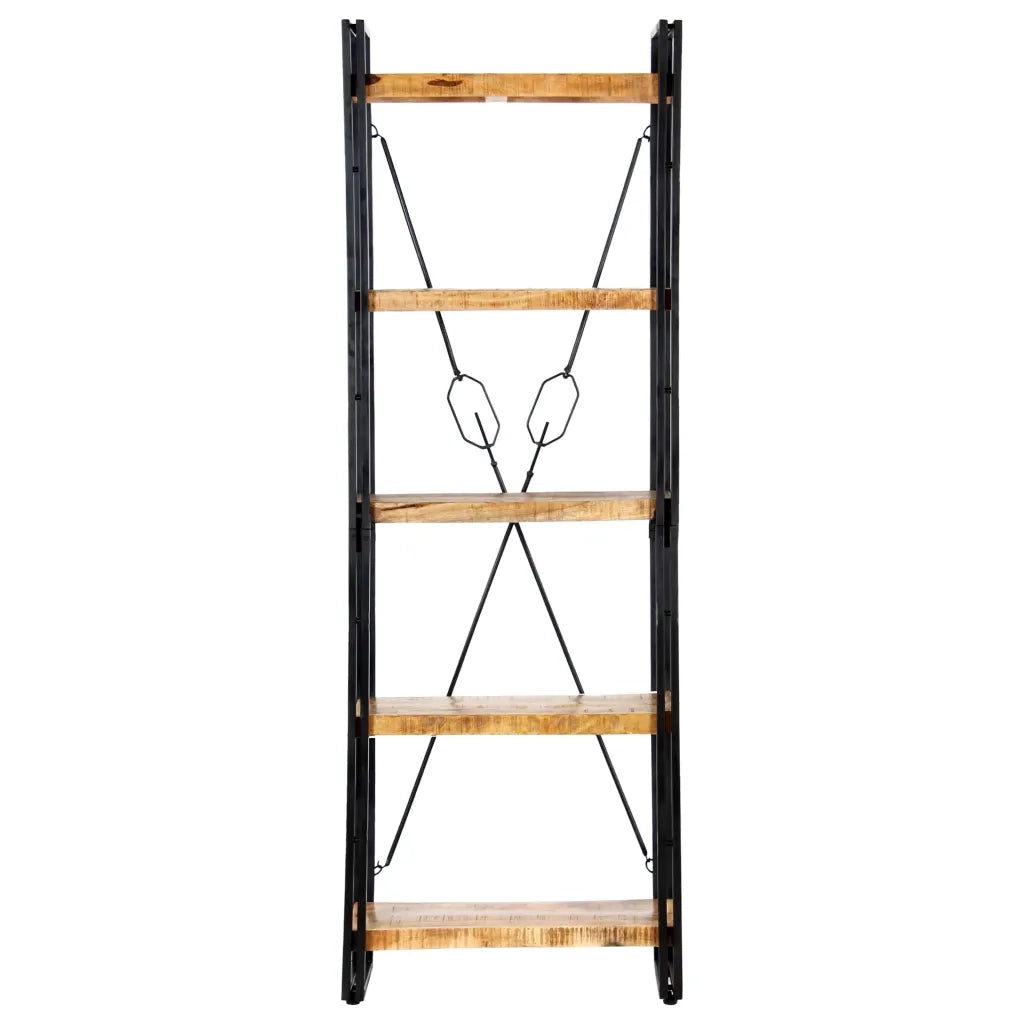 Libreria a 5 Ripiani 60x30x180 cm in Legno Massello di Mango   cod mxl 14420