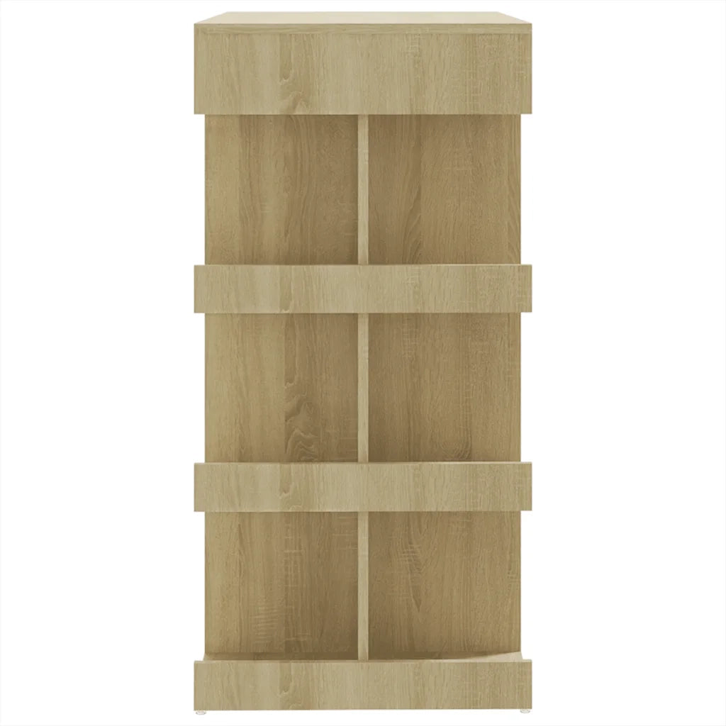 Tavolo Bar con Ripiani Rovere Sonoma 100x50x101,5 cm Truciolato 809452