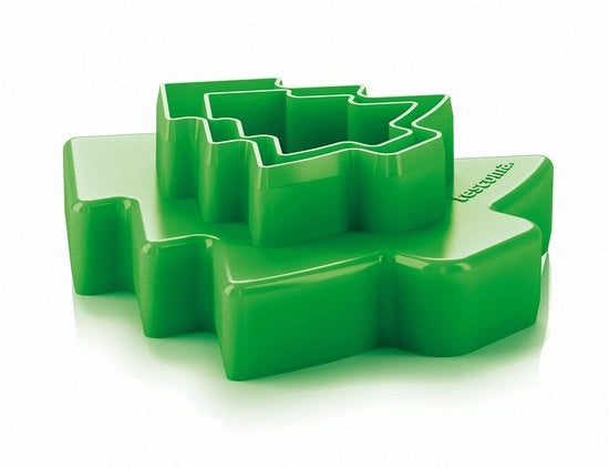 Muffiniera a forma di biscotto, verde, 20 x 15 x 4,5 cm