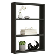 Mensola Krosa, Scaffale, Ripiano a muro, Scaffalatura multiuso, 43x9h60 cm, Nero
