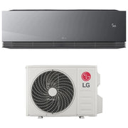 LG climatizzatore monosplit inverter Artcool Mirror AI, 12000 btu, 3,5 kW, classe A+++, Wi-Fi, R32, pannello specchio nero