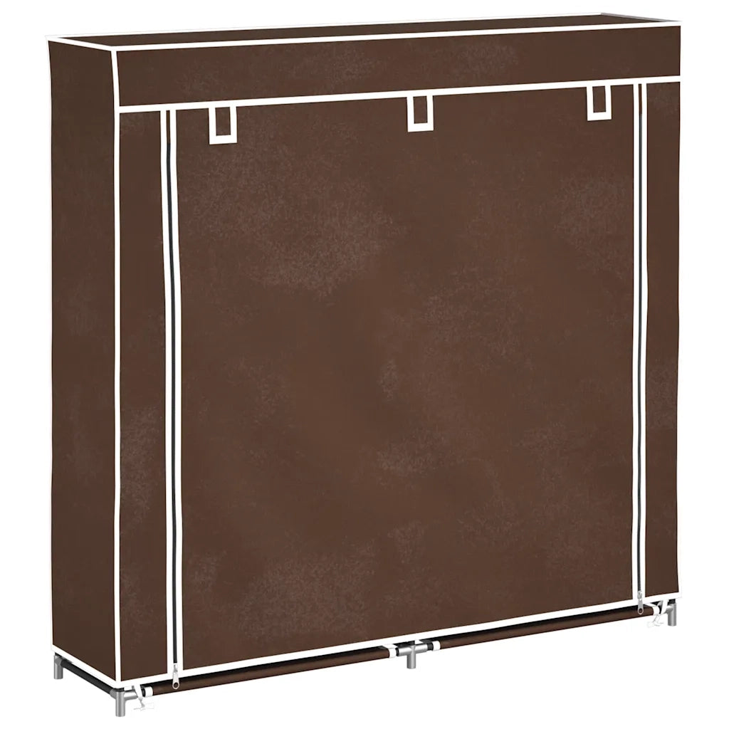 Scarpiera in Tessuto Richiudibile 115 x 28 x 110 cm Marrone 240494