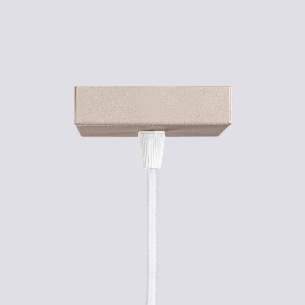Lampada a sospensione tubo rigato taupe GU10 Pure Lume