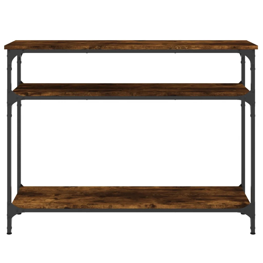 Tavolo Consolle Rovere Fumo 100x29x75 cm Legno Multistrato 834037