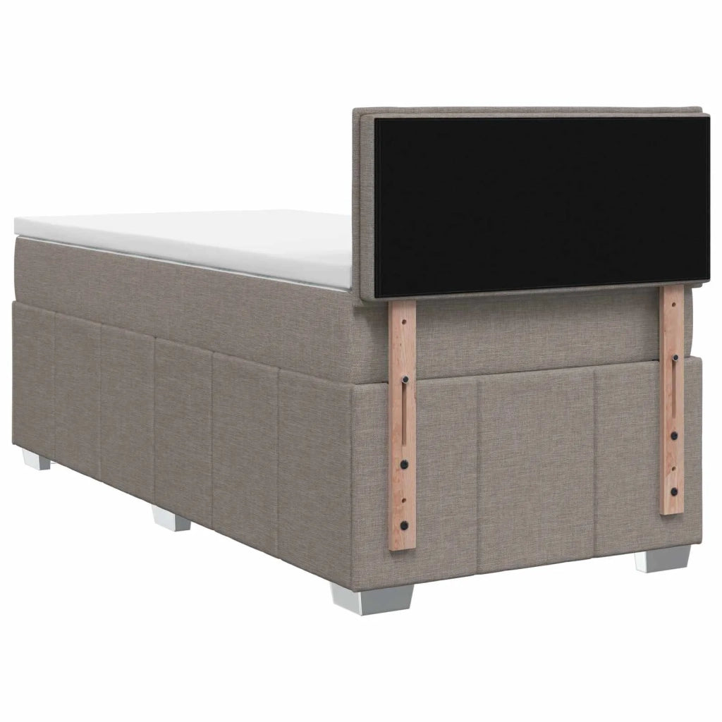 Letto box spring con materasso Tortora 90 x 200 cm Tessuto 3452583