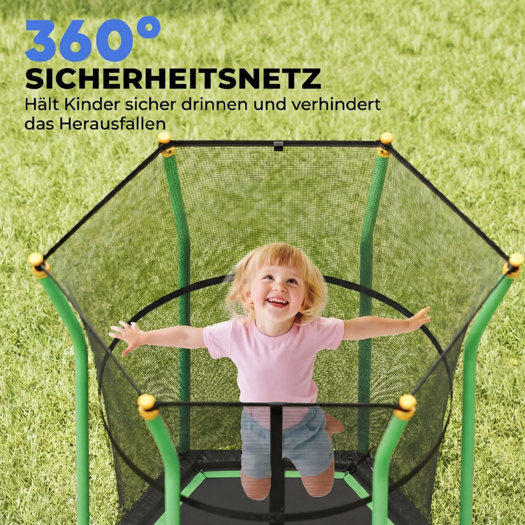 Trampolino per bambini ¨C zephmum ¨C 163.5 cm con rete di sicurezza