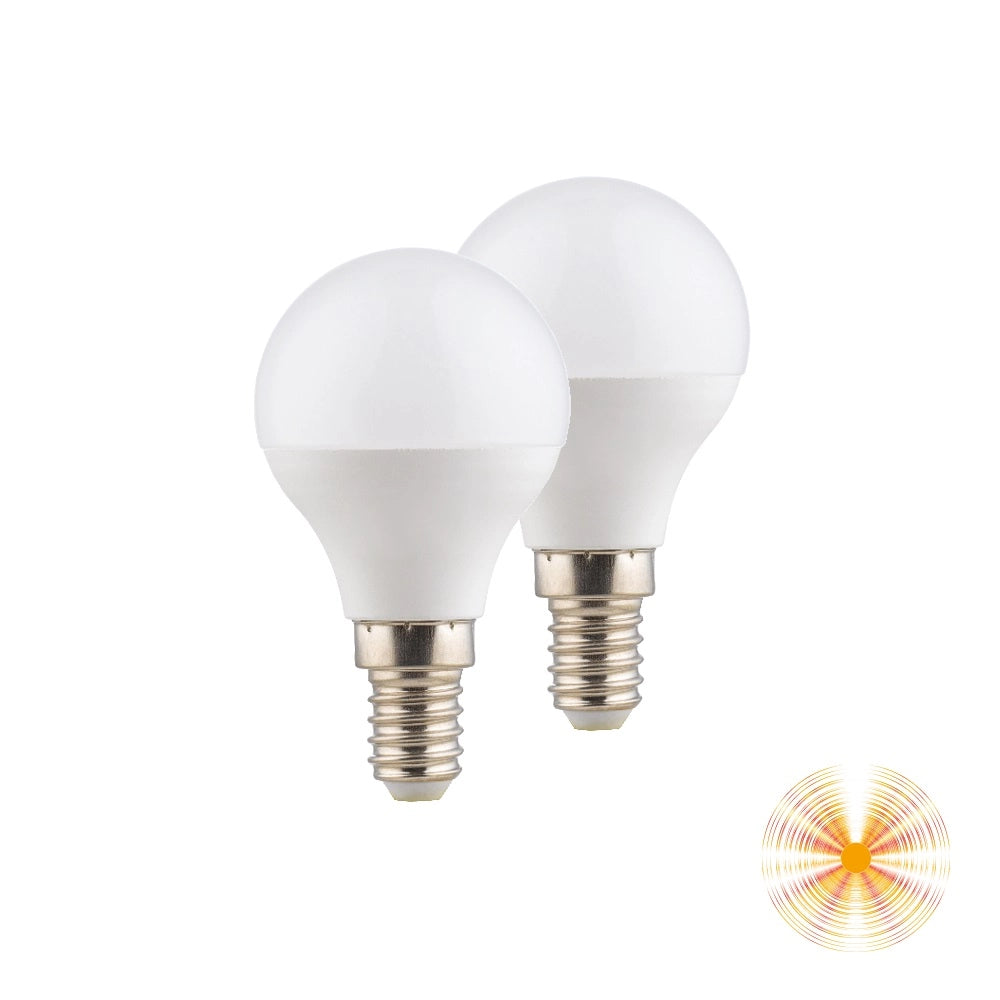 BIPACK LAMPADINA LED G45 E14 3000K 5W 430LM