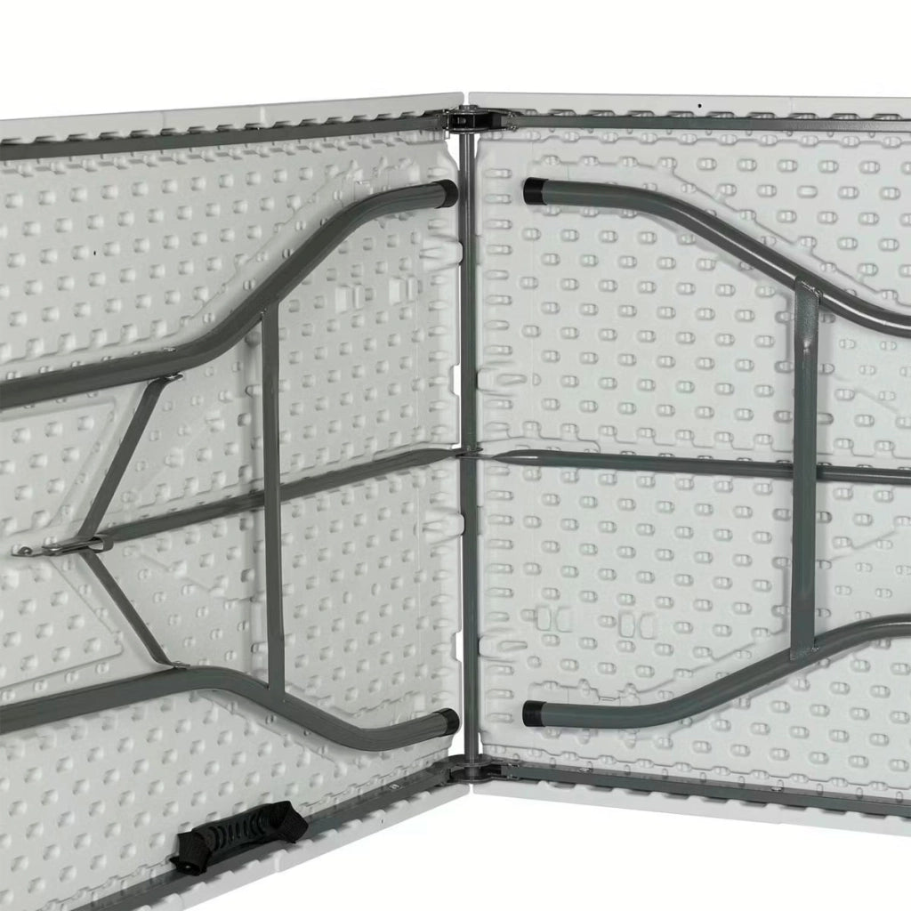 Tavolo Pieghevole Rettangolare in Resina 150x70x74cm Tavolo Multiuso da Esterno, Campeggio, Eventi, Esterno, Interno