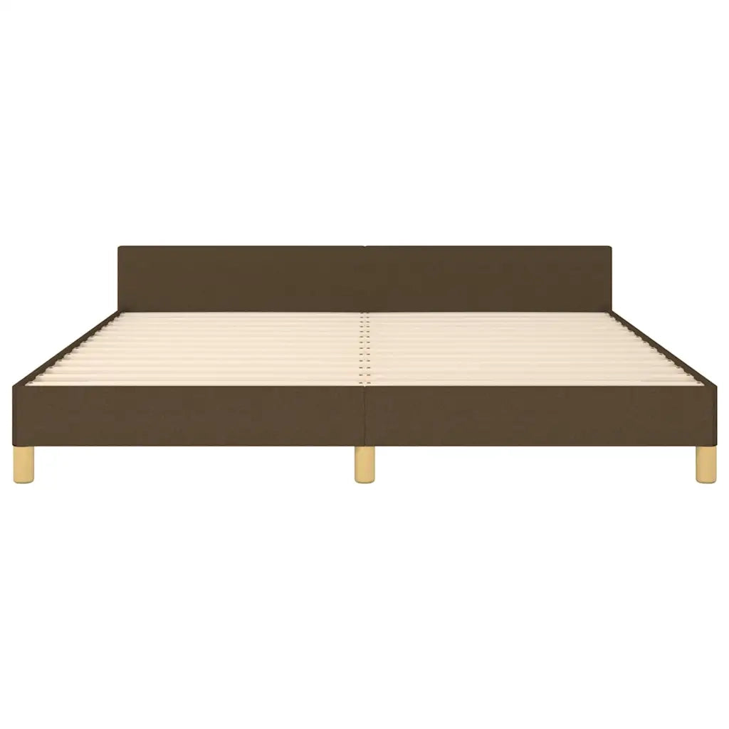 Giroletto senza Materasso Marrone Scuro 180x200 cm Tessuto 347434
