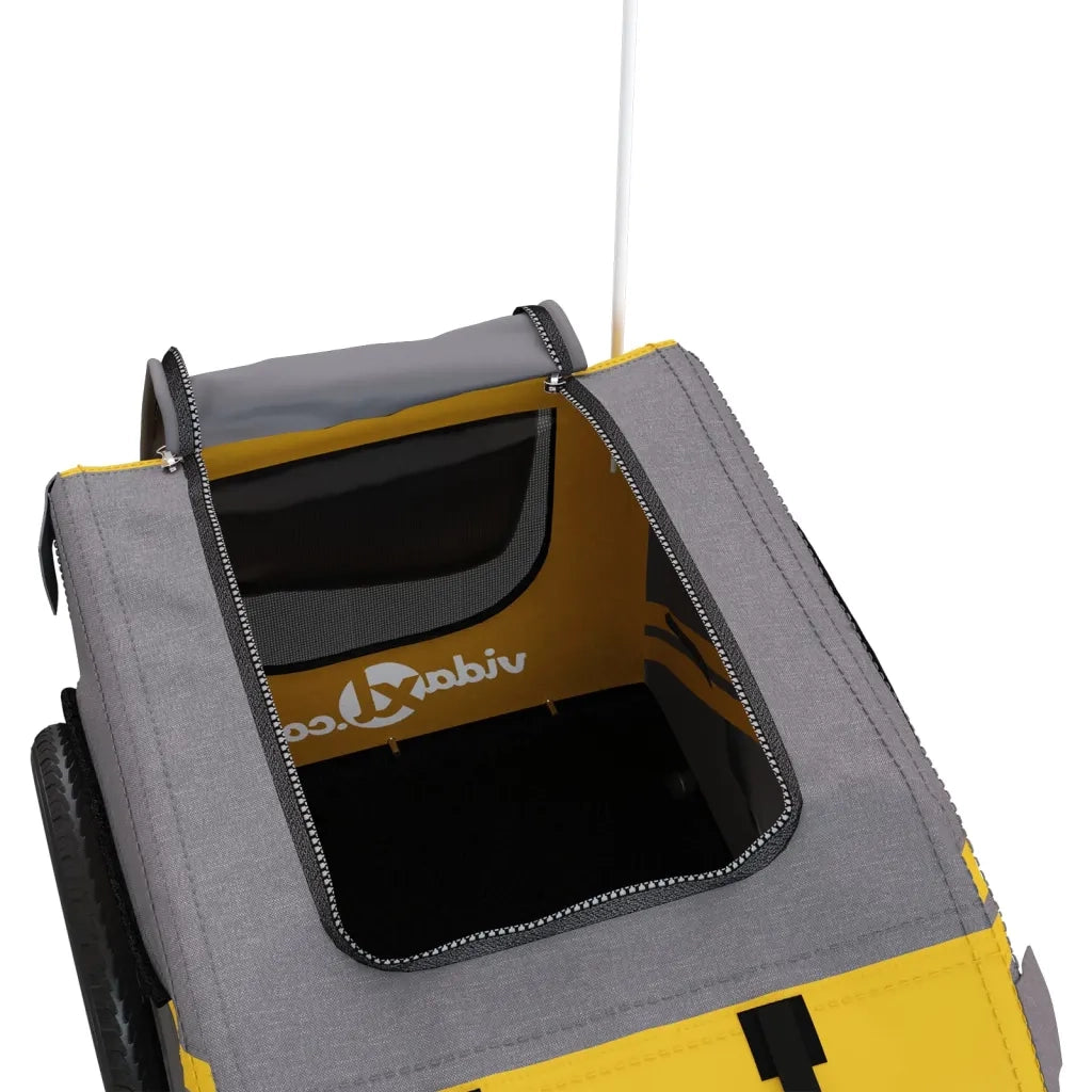Rimorchio da Bici per Animali Giallo e Grigio Oxford e Ferro CFW7534236