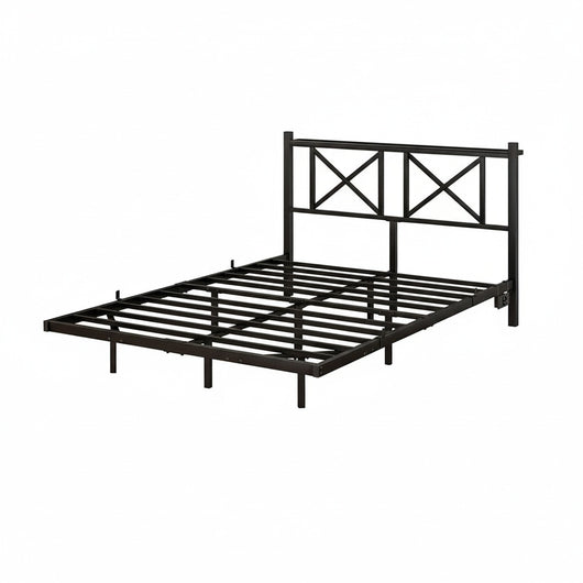 Letto doppio 120x200cm - Xylo - LED USB sospeso facile montaggio