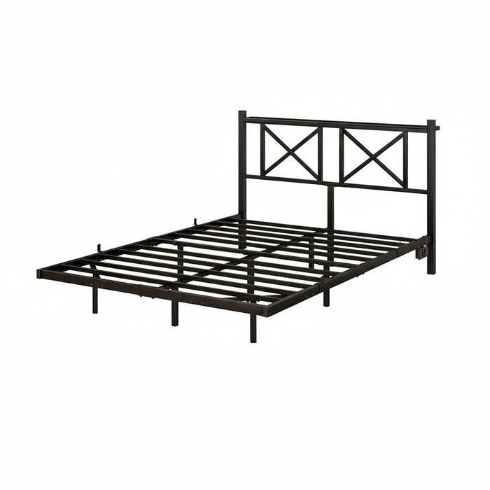 Letto doppio 120x200cm - Xylo - LED USB sospeso facile montaggio