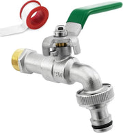 Flessa da 1/2 Pollici per Giardino in Ottone - Resistente all'Ossidazione e al Congelamento - Inclusa Flessa di Connettore - Libro Elettronico Gratuito