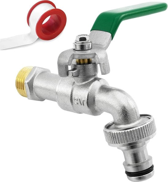 Flessa da 1/2 Pollici per Giardino in Ottone - Resistente all'Ossidazione e al Congelamento - Inclusa Flessa di Connettore - Libro Elettronico Gratuito